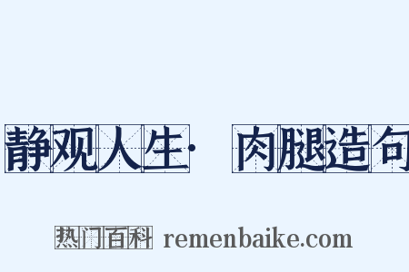静观人生·肉腿造句是什么意思的图片